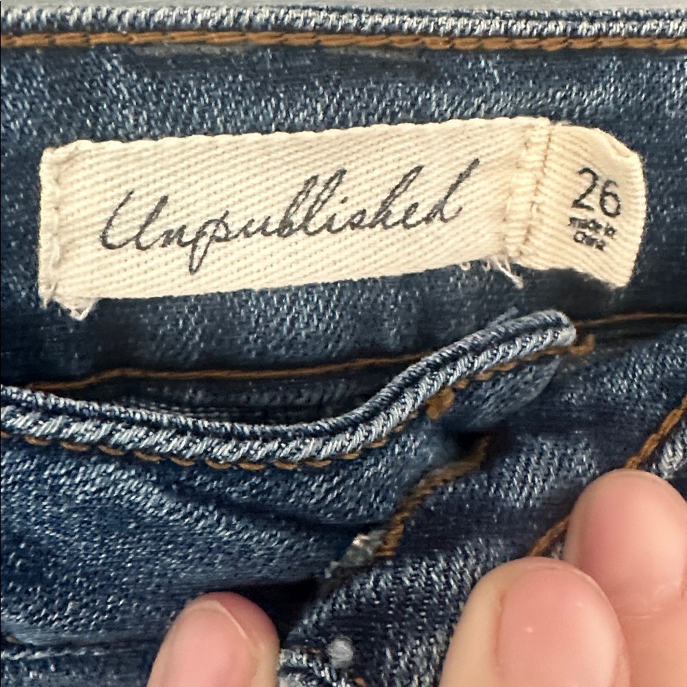 Unpublished Two-Tone High Rise Skinny Jeans - Picture 3 of 4